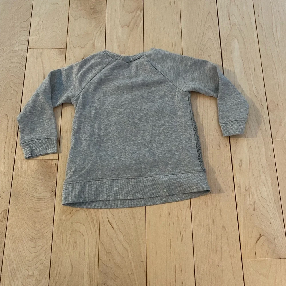 Baby Gap Gray Fuzzy Wolf Sweatshirt Size 3